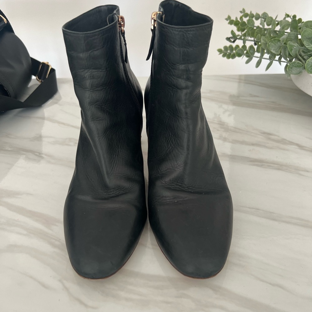 Gem Stone Black Ankle Boots